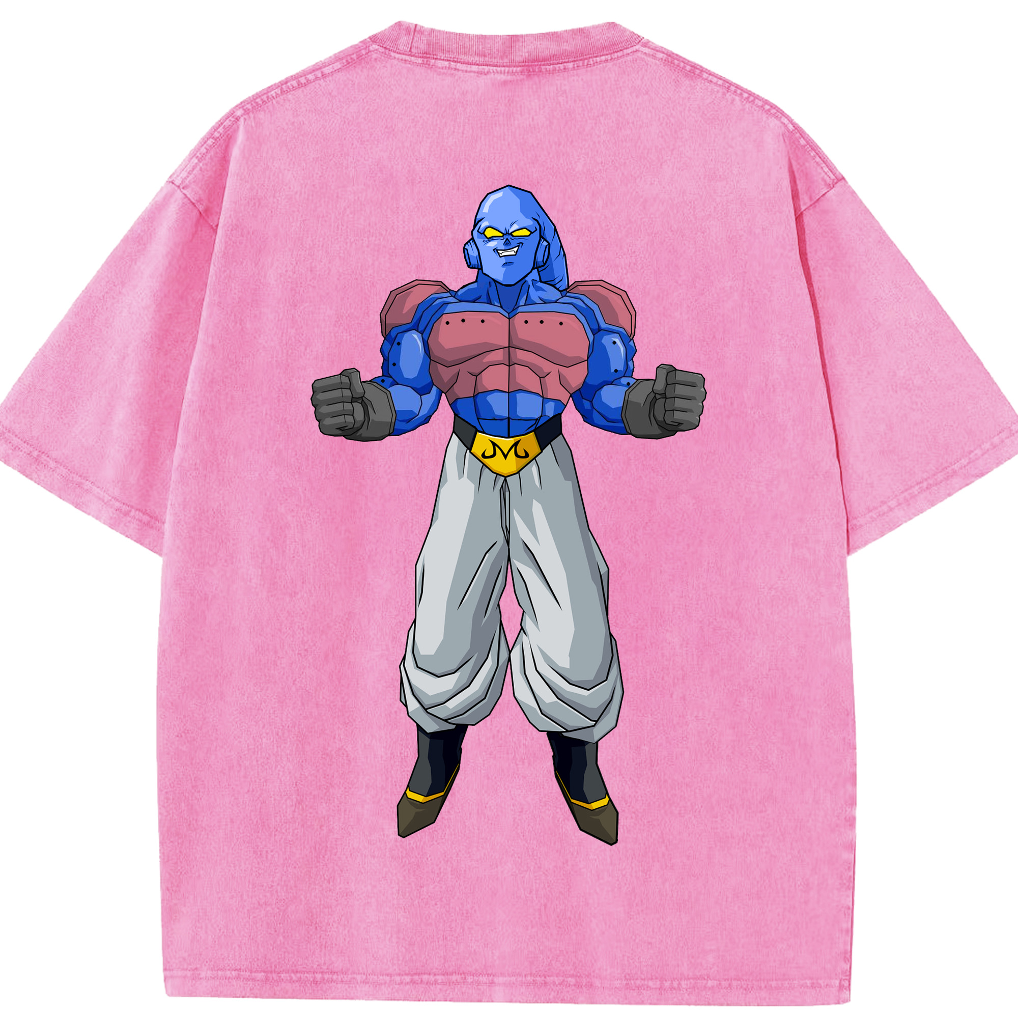 （画像用） ドラゴンボール 魔人ブウ DRAGON BALL Majin Buu 綿100% ヴィンテージ風 半袖Tシャツ（背面プリント）
